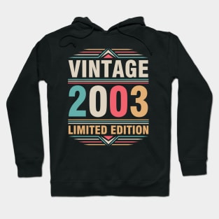 Vintage 2003 Ltd Edition Happy Birthday 19 Years Old Me You Hoodie